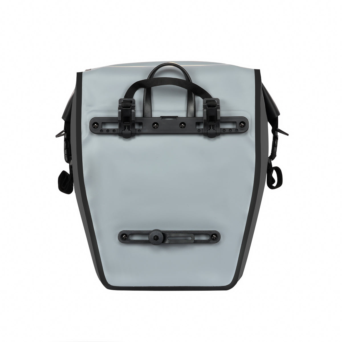 Waterproof Bike Pannier Bag with Roll-Top Closure, Wear-Resistant & Convertible to Shoulder Bag|#Color_Grau