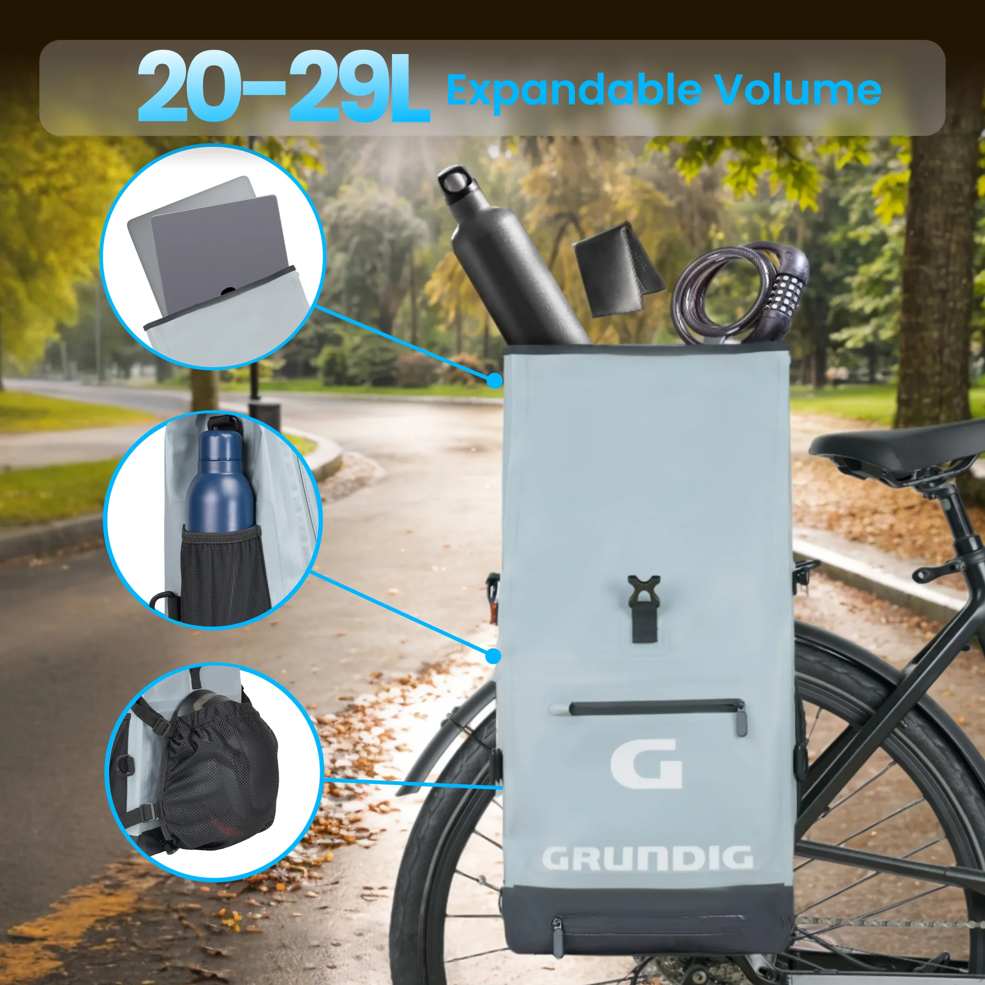 Wasserdichte, wandelbare Fahrradtasche – 3-in-1 Rucksack & Fahrradtasche