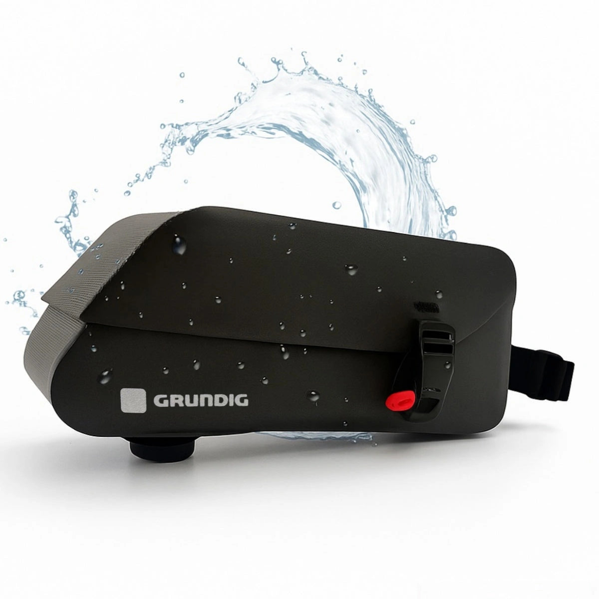 Grundig 1.2L Waterproof Bike Top Tube Bag – Magnetic One-Hand Access & Aero Shape| #Color_Schwarz