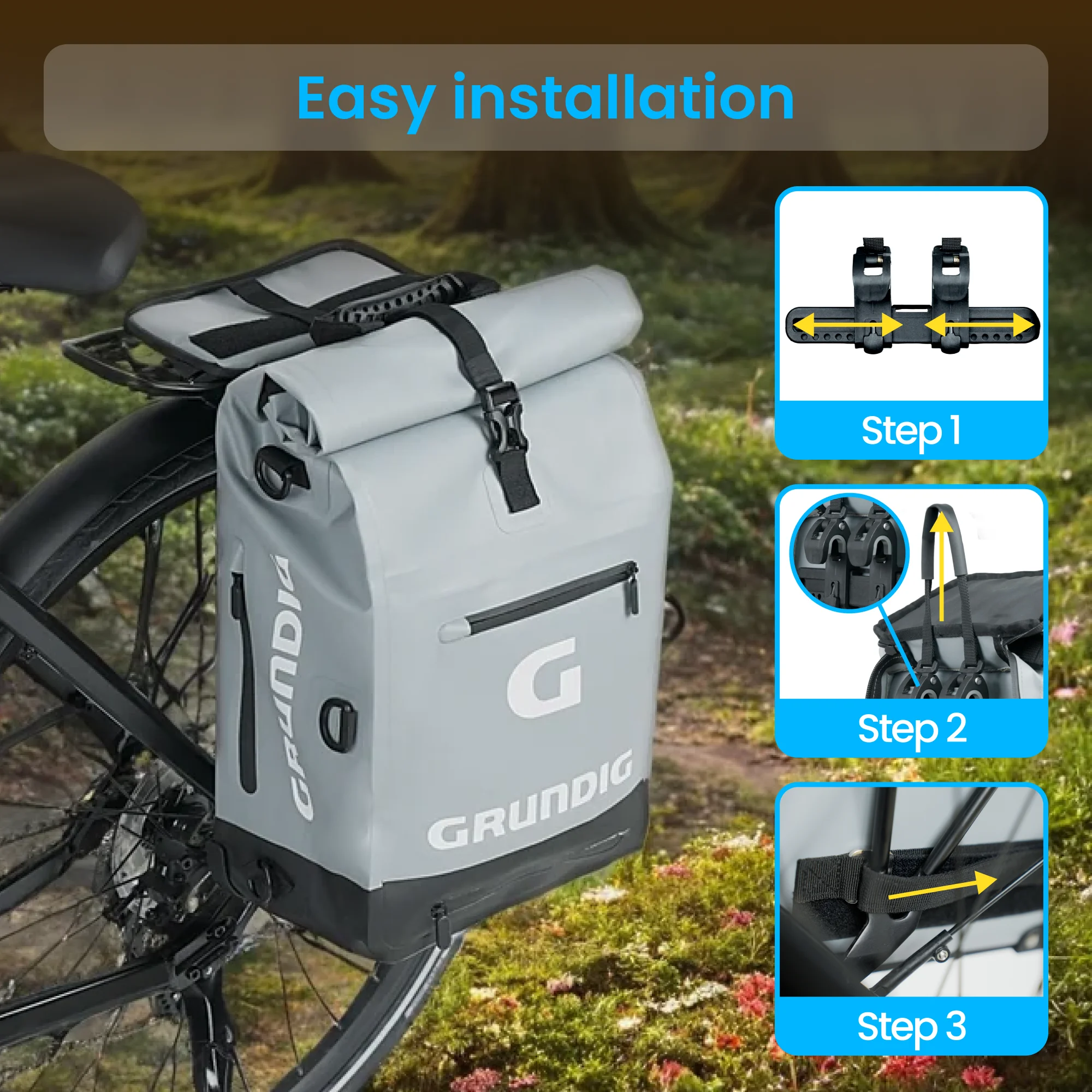Wasserdichte, wandelbare Fahrradtasche – 3-in-1 Rucksack & Fahrradtasche