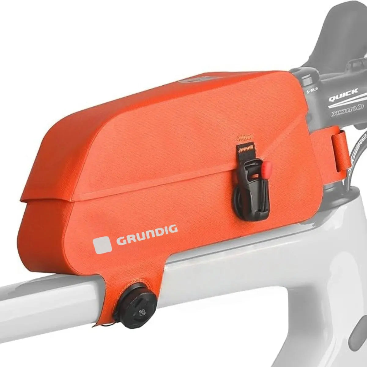 Grundig 1.2L Waterproof Bike Top Tube Bag – Magnetic One-Hand Access & Aero Shape| #Color_Orange