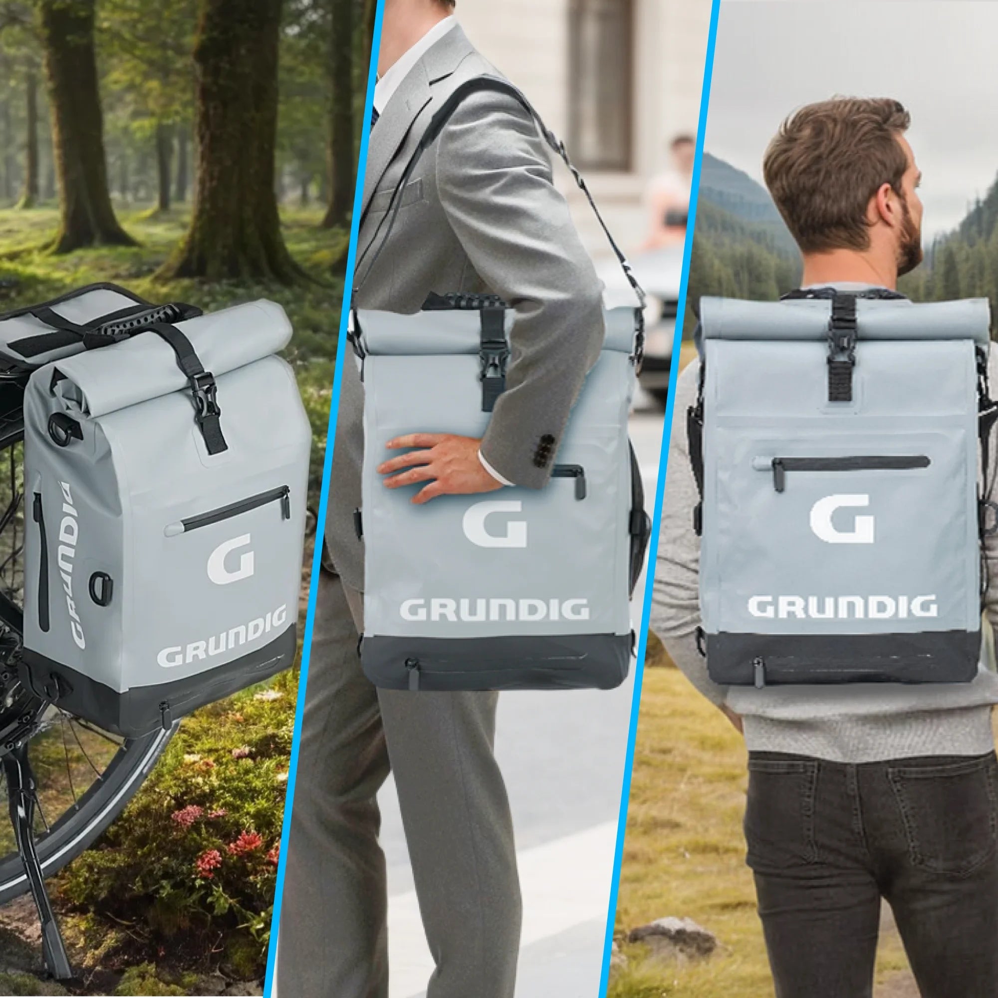 Wasserdichte, wandelbare Fahrradtasche – 3-in-1 Rucksack & Fahrradtasche