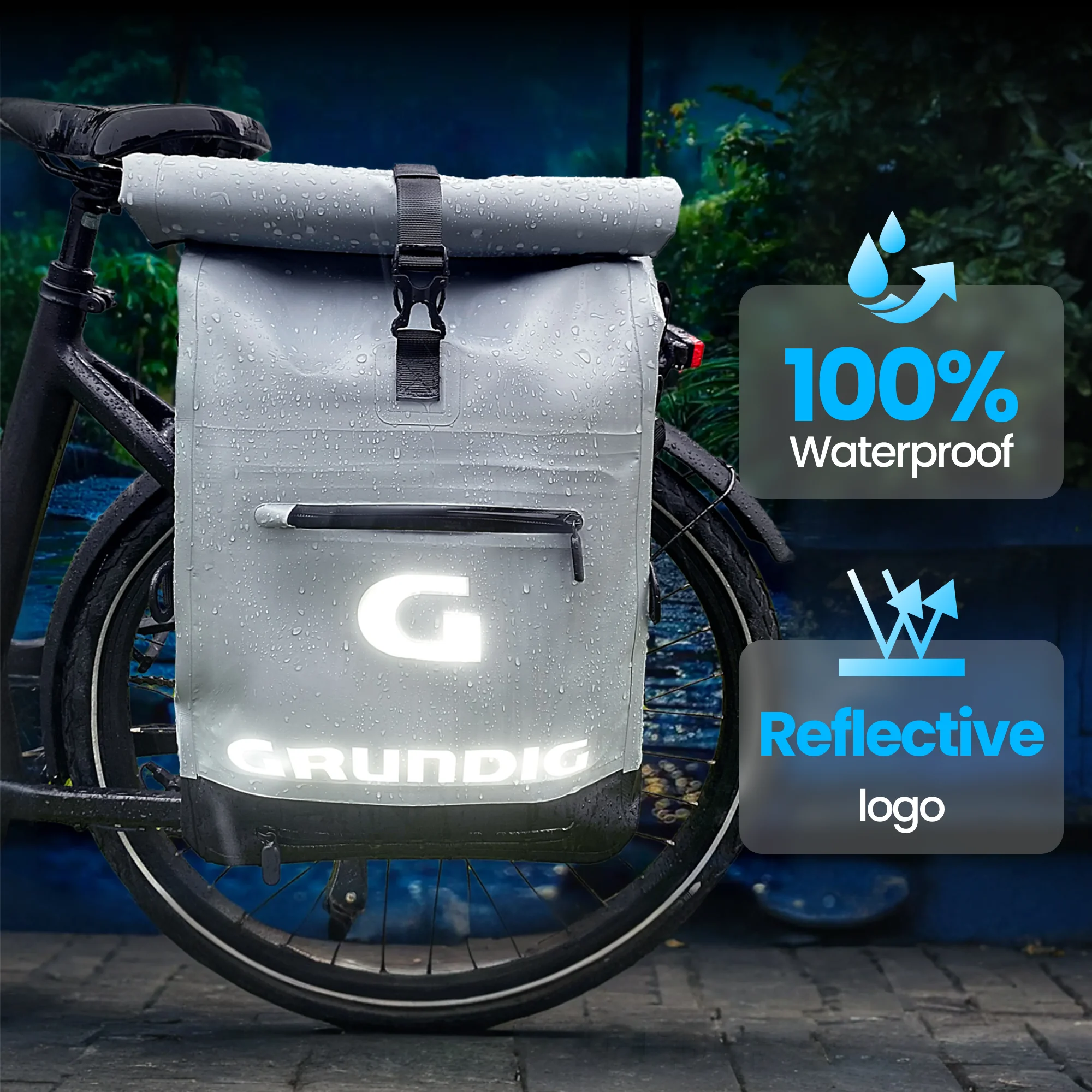 Wasserdichte, wandelbare Fahrradtasche – 3-in-1 Rucksack & Fahrradtasche