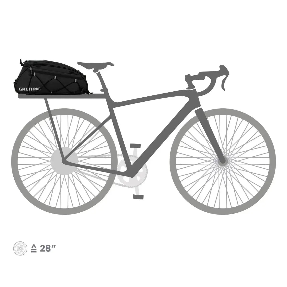 Grundig Fahrrad-Gepäcktasche 8 L – wasserdicht, isoliert, mit Schultergurt und Kühlfach