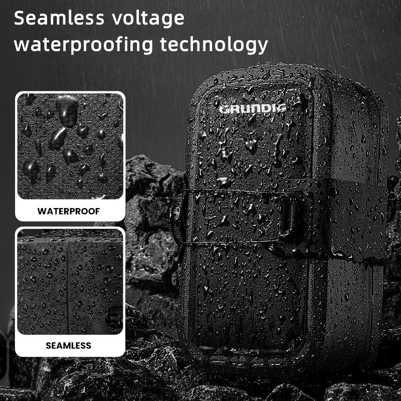 Grundig wasserdichte Satteltasche – Kompakte und robuste Aufbewahrung mit Rücklichthalterung für Alltags- und Wanderfahrten