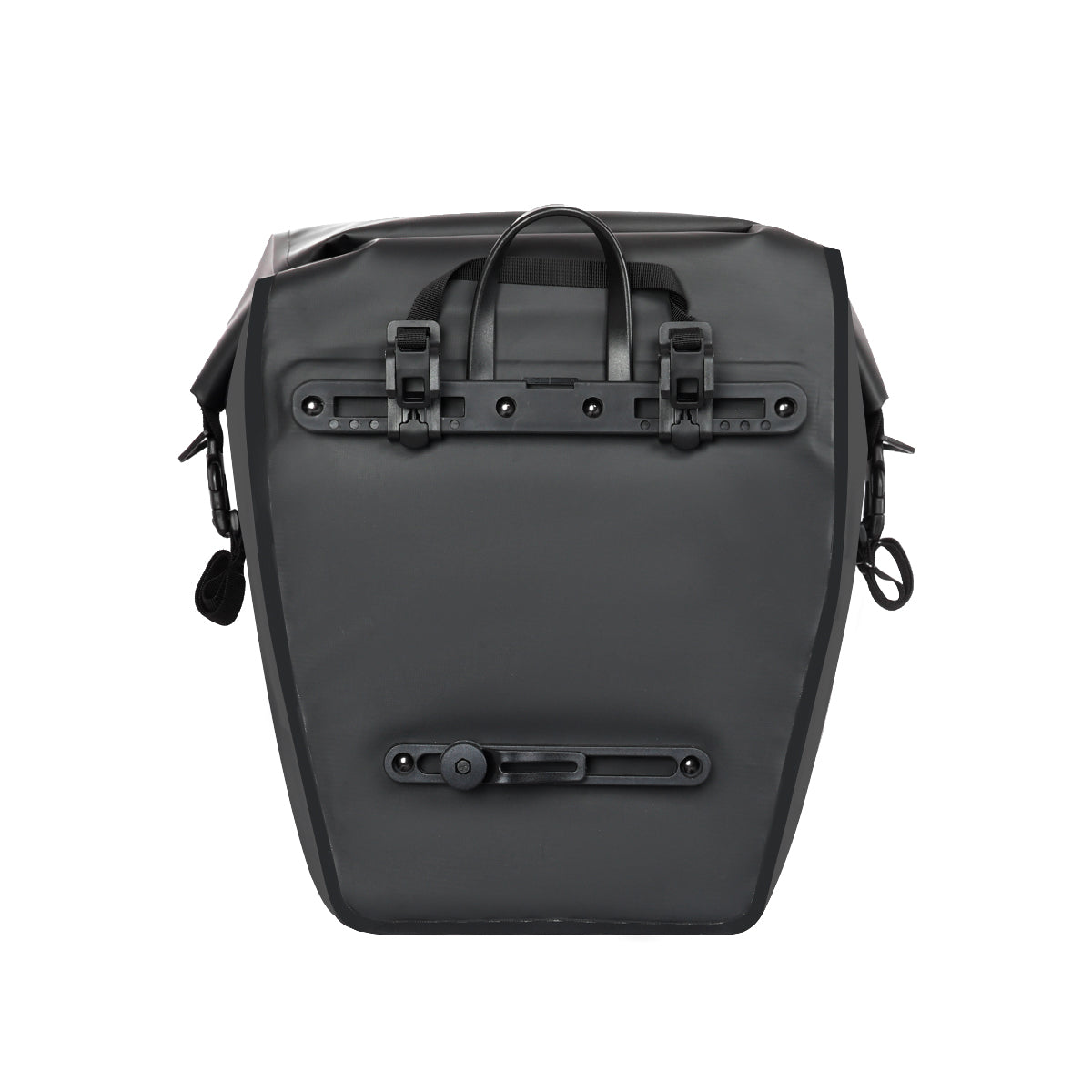 Waterproof Bike Pannier Bag with Roll-Top Closure, Wear-Resistant & Convertible to Shoulder Bag|#Color_Schwarz