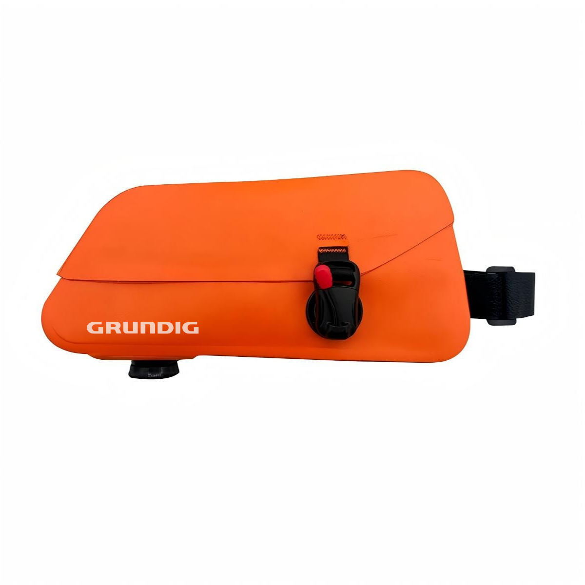 Side view of Orange Waterproof Bike Top Tube Bag with Magnetic Flap – Bright and durable cycling accessory for outdoor rides|#Color_Orange