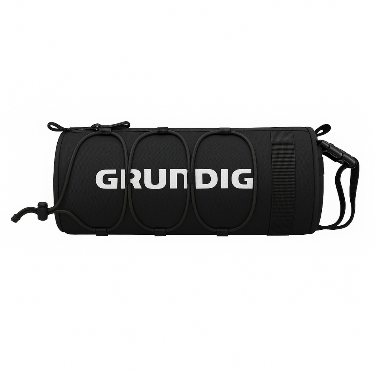 #Color_Black | Black Grundig 2.5L waterproof handlebar bike bag – convertible to lightweight backpack, eco-friendly commuter gear