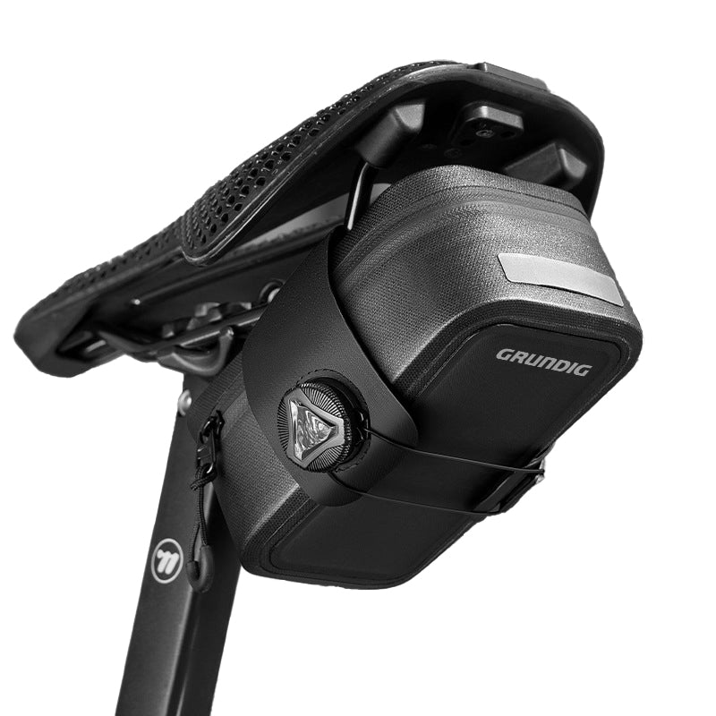 Grundig Self-Locking Waterproof Saddle Bag – Quick & Secure Mount|#Color_Black